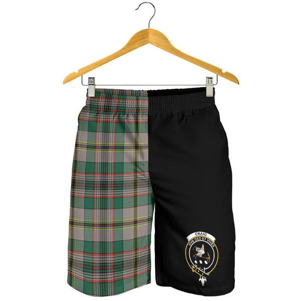 Scottish Craig Clan Crest Tartan Half of Me Men's Shorts