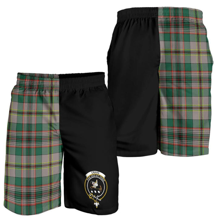 Scottish Craig Clan Crest Tartan Half of Me Men's Shorts