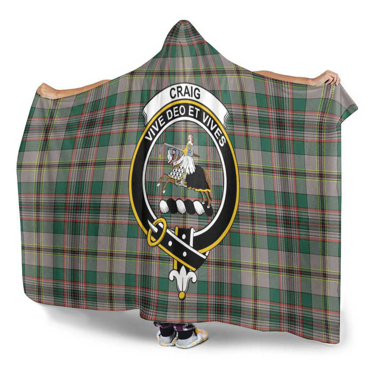 Scottish Craig Clan Crest Tartan Hooded Blanket Tartan Plaid 3