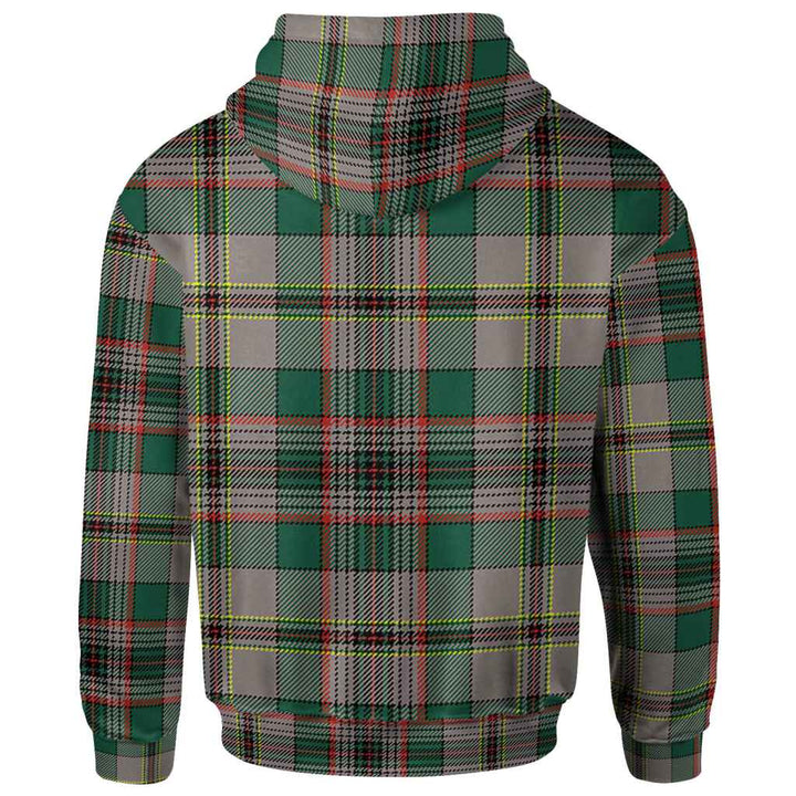Scottish Craig Clan Crest Tartan Hoodie Back Side Tartan Plaid