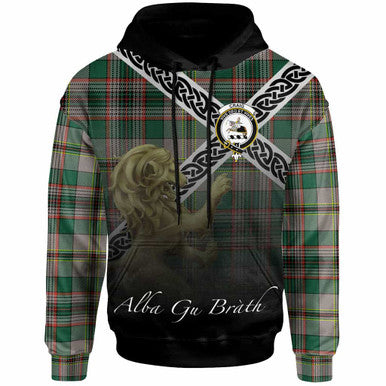Scottish Craig Clan Crest Tartan Hoodie - Scotland Lion Front Side Tartan Plaid