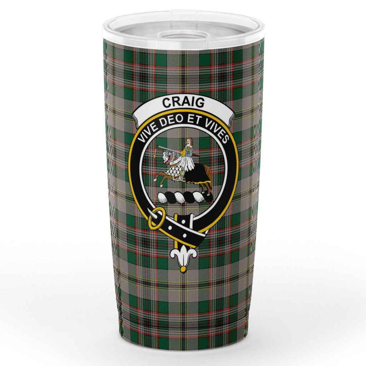Scottish Craig Clan Crest Tartan Insulated Tumbler Tartan Plaid 1