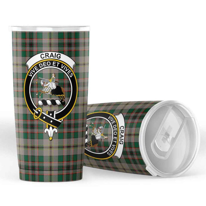 Scottish Craig Clan Crest Tartan Insulated Tumbler Tartan Plaid 4