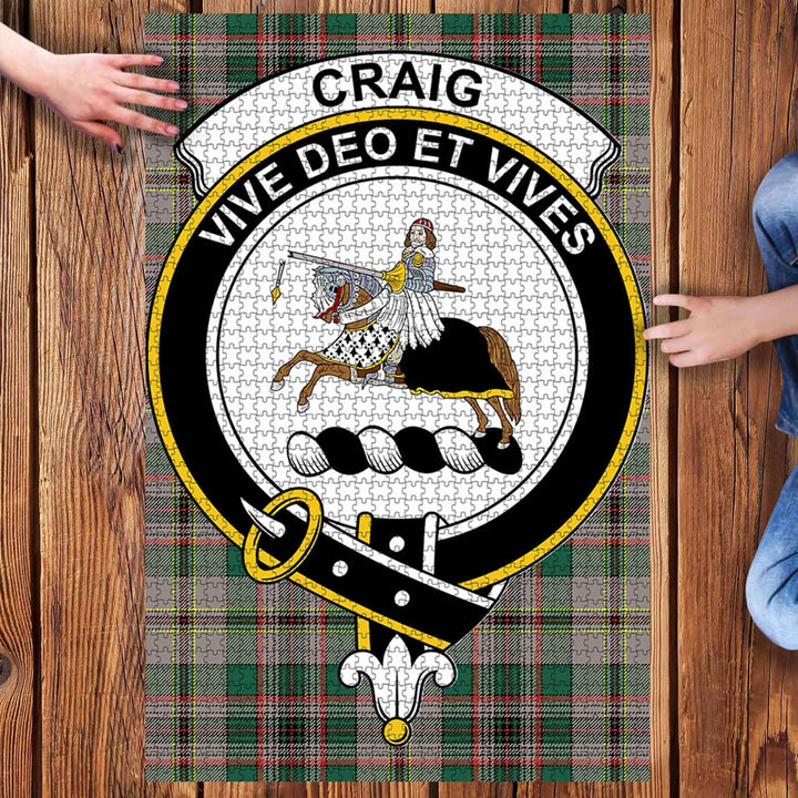 Scottish Craig Clan Crest Tartan Jigsaw Puzzle 3