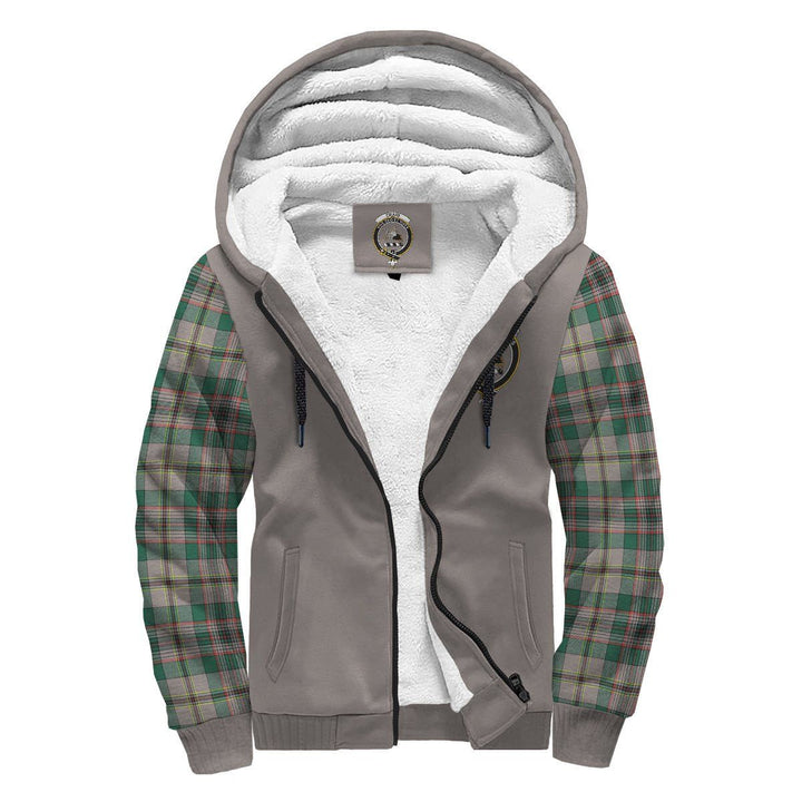 Scottish Craig Clan Crest Tartan Plaid Sleeve Sherpa Hoodie