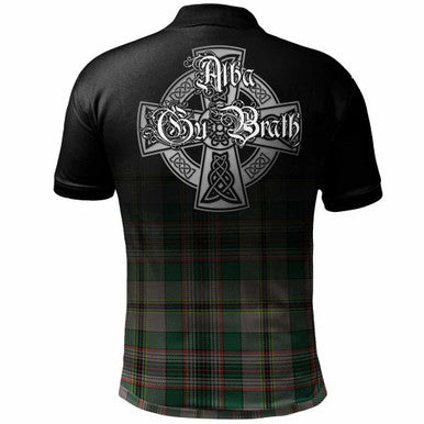 Scottish Craig Clan Crest Tartan Polo Shirt - Alba Gu Brath Family Crest Celtic Inspired Back Side Tartan Plaid