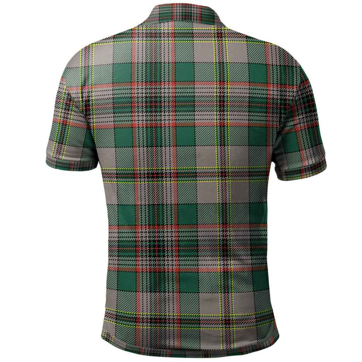Scottish Craig Clan Crest Tartan Polo Shirt Back Side Tartan Plaid