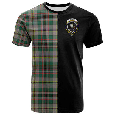 Scottish Craig Clan Crest Tartan T-Shirt Half in Me Front Side Tartan Plaid