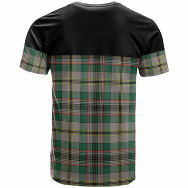 Scottish Craig Clan Crest Tartan T-Shirt - Horizontal Style Back Side Tartan Plaid
