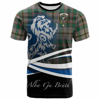 Scottish Craig Clan Crest Tartan T-Shirt - Scotland Lion Front Side Tartan Plaid