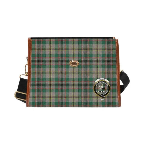 Scottish Craig Clan Crest Tartan Waterproof Canvas Bag Tartan Plaid 1