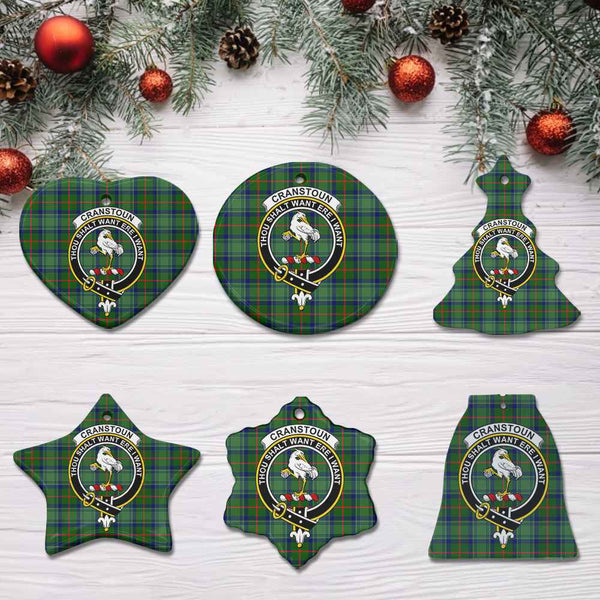 Scottish Cranstoun Clan Crest Tartan Ceramic Ornament All Tartan Plaid