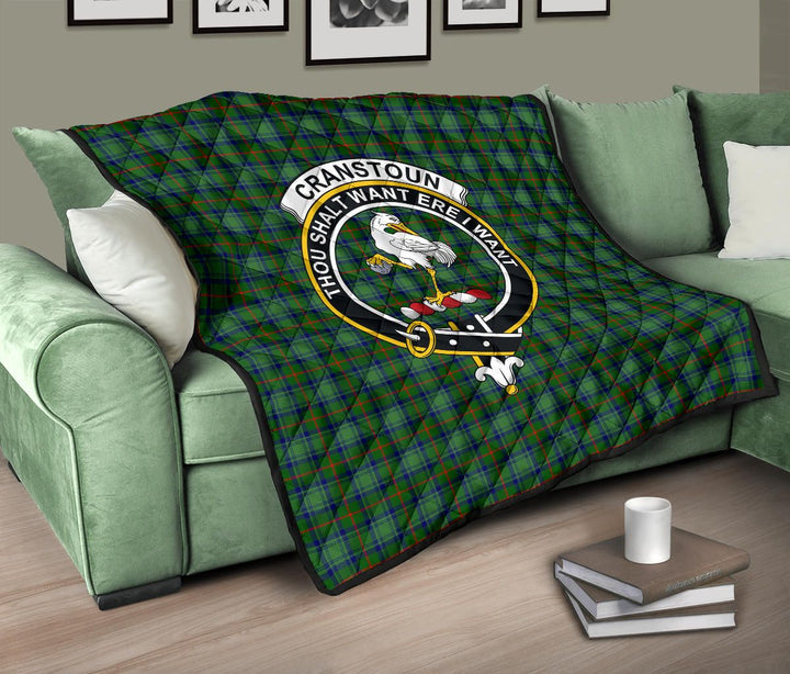 Scottish Cranstoun Clan Crest Tartan Quilt Tartan Plaid 10