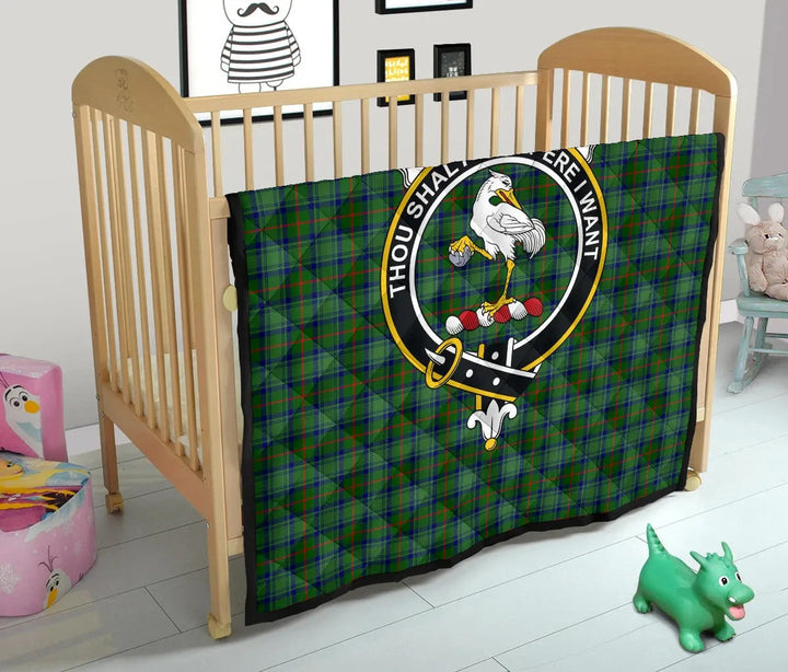 Scottish Cranstoun Clan Crest Tartan Quilt Tartan Plaid 13