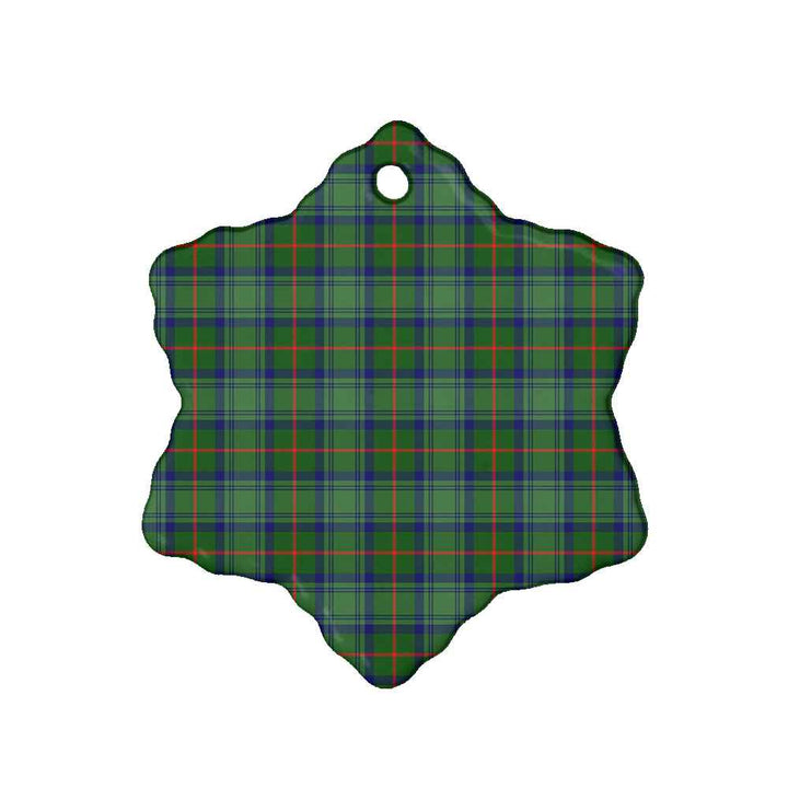 Scottish Cranstoun Clan Tartan Ceramic Ornament Snow Flake Shape Tartan Plaid