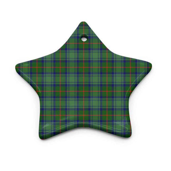 Scottish Cranstoun Clan Tartan Ceramic Ornament Star Shape Tartan Plaid