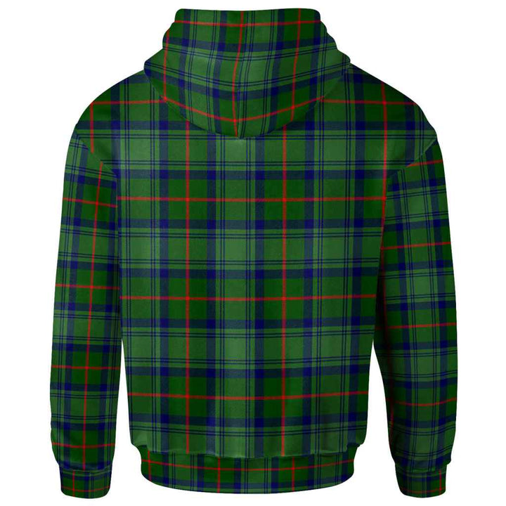 Scottish Cranstoun Clan Tartan Hoodie Back Side Tartan Plaid