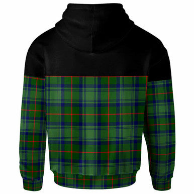 Scottish Cranstoun Clan Tartan Hoodie - Horizontal Style Back Side Tartan Plaid