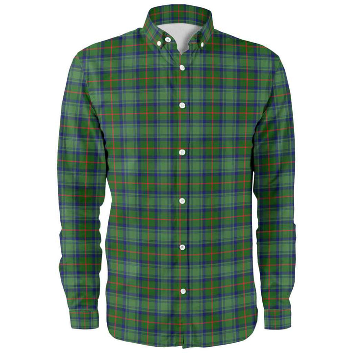 Scottish Cranstoun Clan Tartan Long Sleeve Shirt Front Side Tartan Plaid