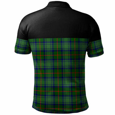 Scottish Cranstoun Clan Tartan Polo Shirt - Horizontal Style Back Side Tartan Plaid