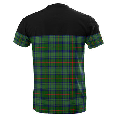 Scottish Cranstoun Clan Tartan T-Shirt Horizontal Style Back Side Tartan Plaid