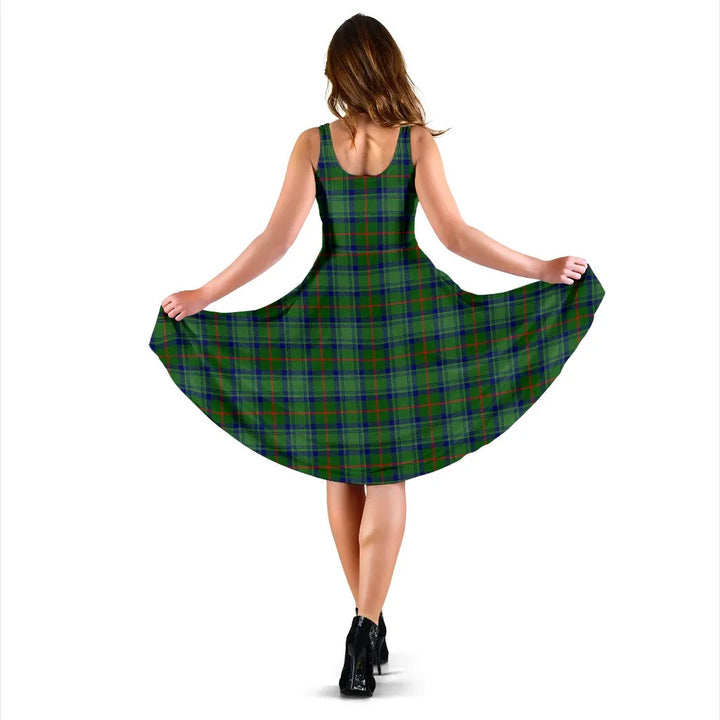 Scottish Cranstoun Clan Tartan Women Midi Dress