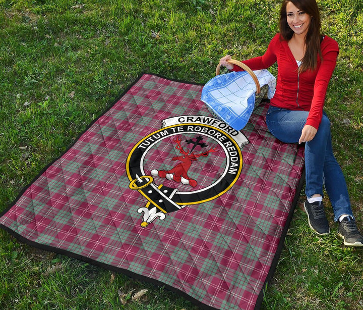 Scottish Crawford Ancient Clan Crest Tartan Quilt Tartan Plaid 4