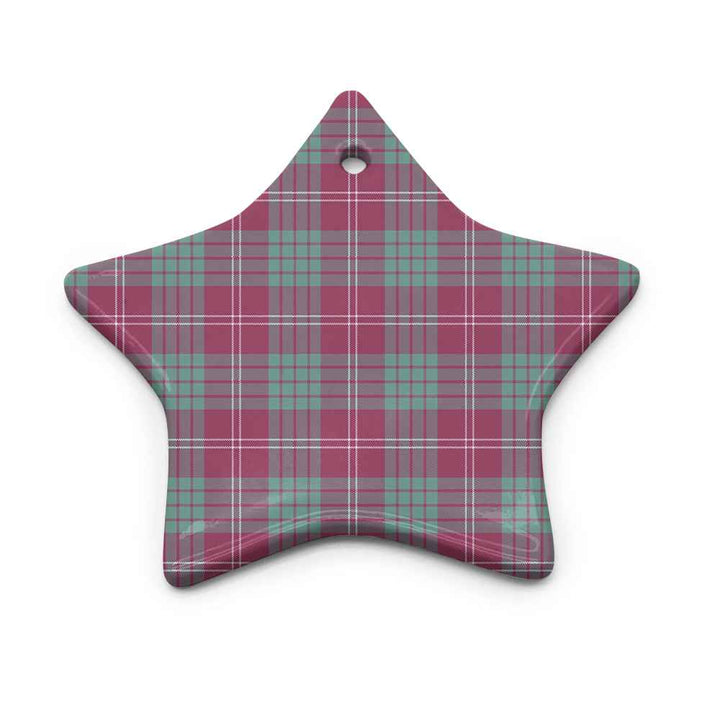 Scottish Crawford Ancient Clan Tartan Ceramic Ornament Star Shape Tartan Plaid