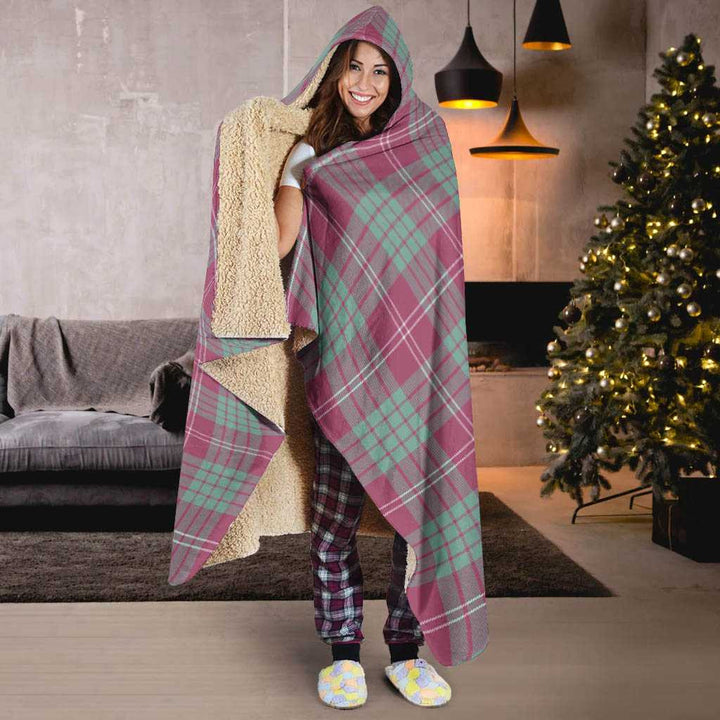 Scottish Crawford Ancient Clan Tartan Hooded Blanket Tartan Plaid 6