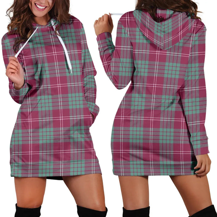 Scottish Crawford Ancient Clan Tartan Hoodie Dress