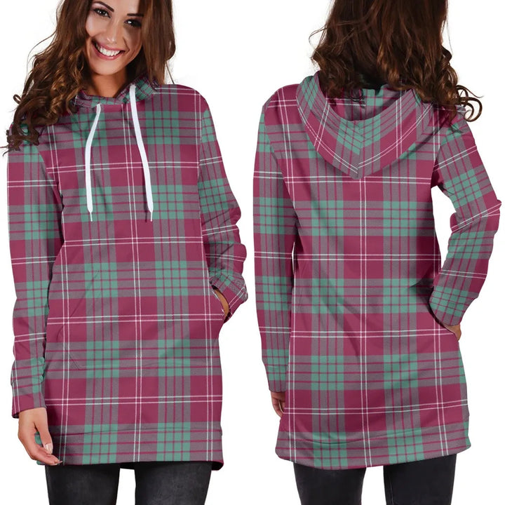 Scottish Crawford Ancient Clan Tartan Hoodie Dress