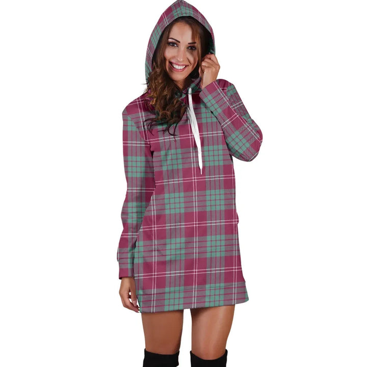 Scottish Crawford Ancient Clan Tartan Hoodie Dress