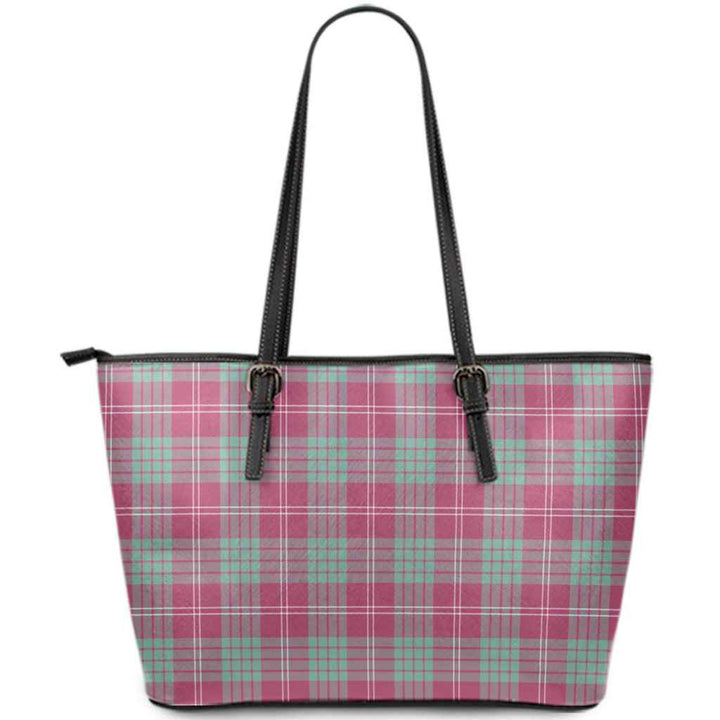Scottish Crawford Ancient Clan Tartan Leather Tote Tartan Plaid
