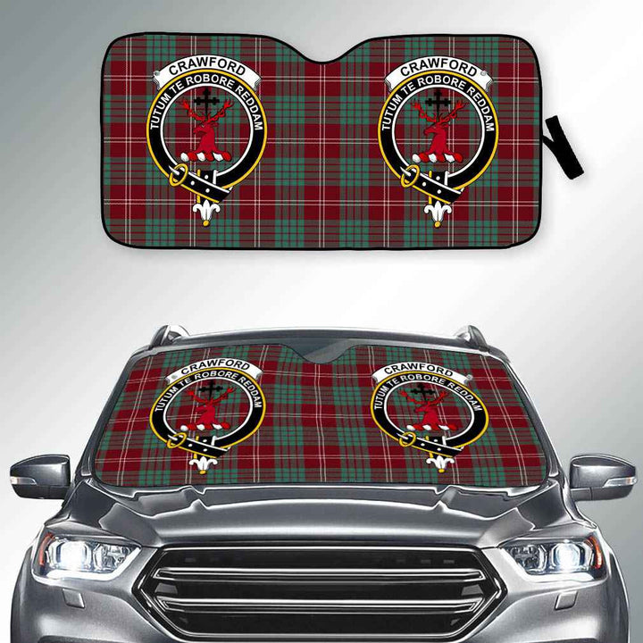 Scottish Crawford Clan Crest Tartan Car Windshield Sun Shade Tartan Plaid 2