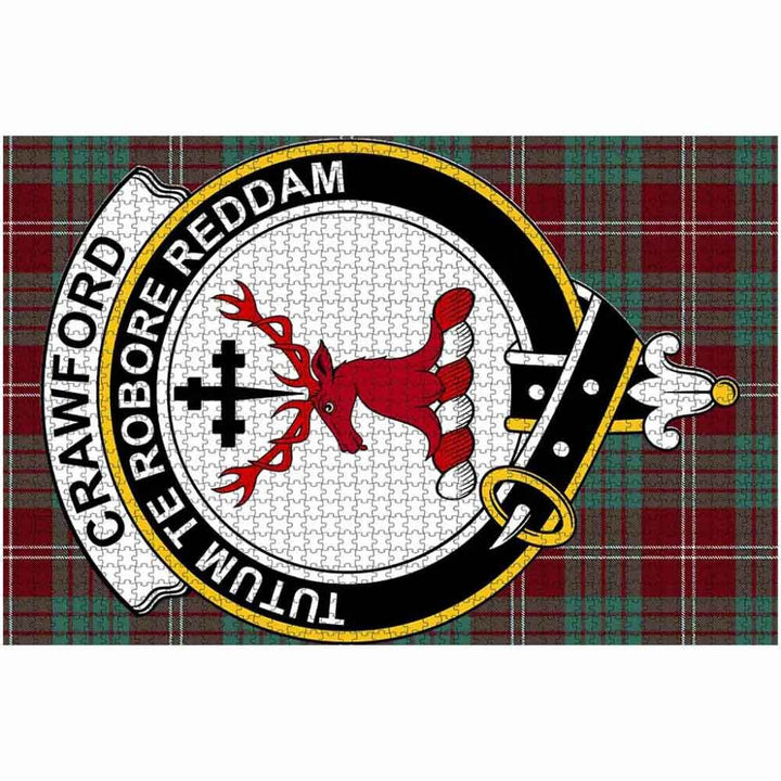 Scottish Crawford Clan Crest Tartan Jigsaw Puzzle 2