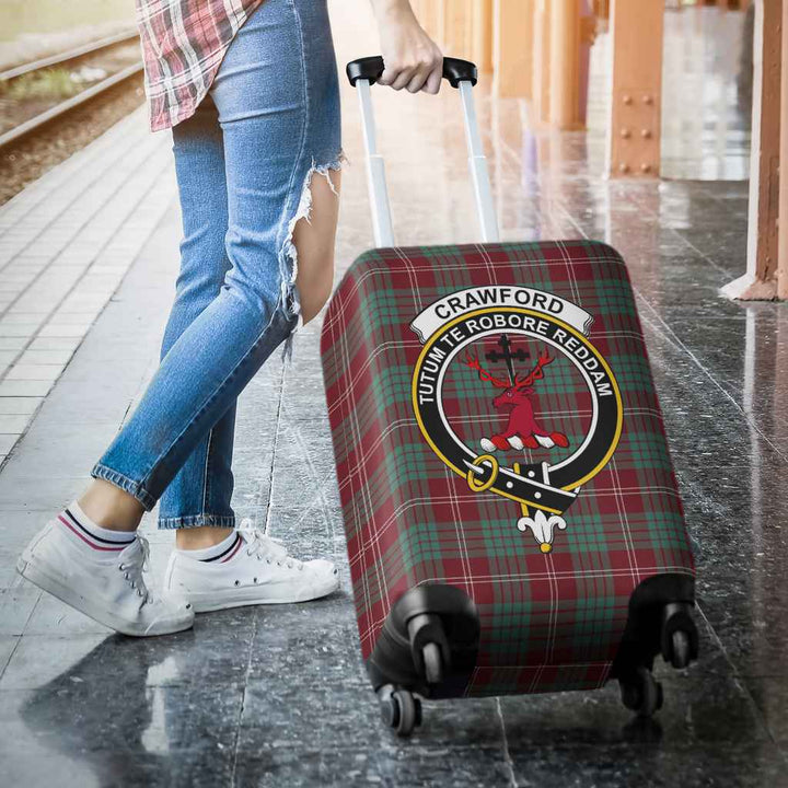 Scottish Crawford Clan Crest Tartan Luggage Cover Tartan Plaid 3