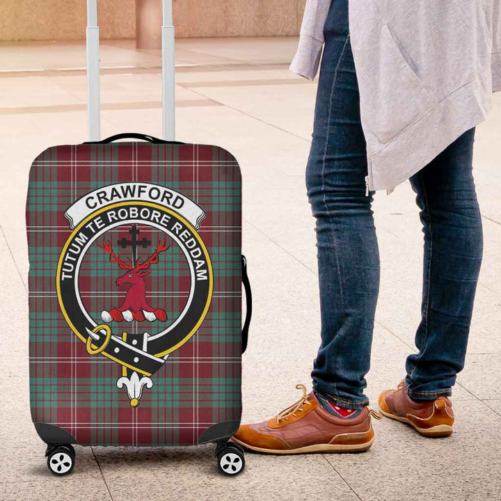 Scottish Crawford Clan Crest Tartan Luggage Cover Tartan Plaid 4