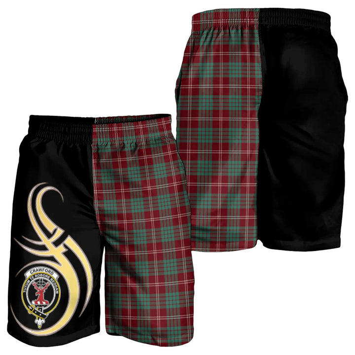 Scottish Crawford Modern Clan Crest Tartan Believe in Me Men's Shorts