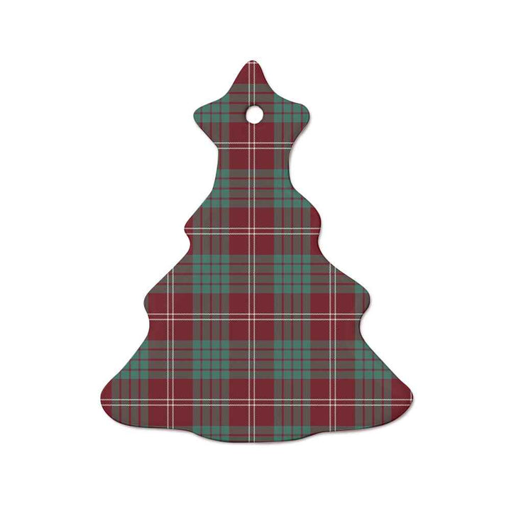 Scottish Crawford Modern Clan Tartan Ceramic Ornament  Tree Shape Tartan Plaid