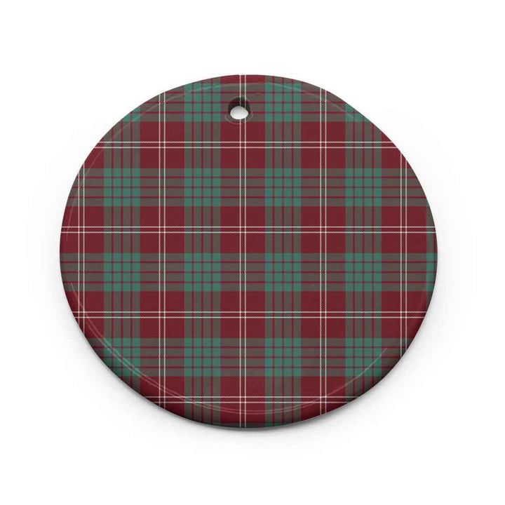 Scottish Crawford Modern Clan Tartan Ceramic Ornament Circle Shape Tartan Plaid
