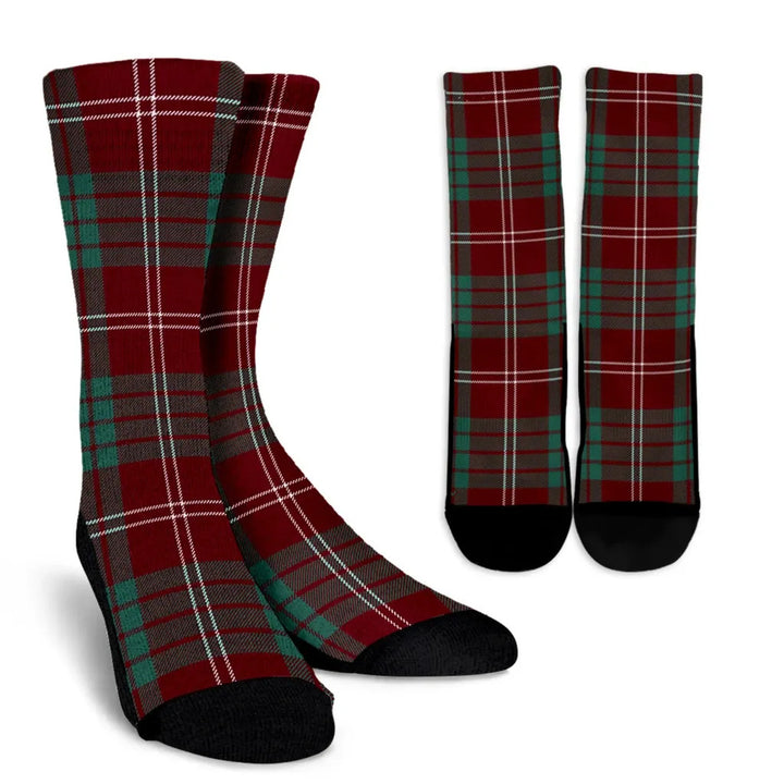 Scottish Crawford Modern Clan Tartan Crew Socks