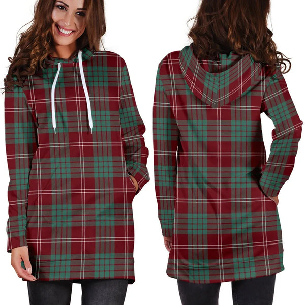 Scottish Crawford Modern Clan Tartan Hoodie Dress