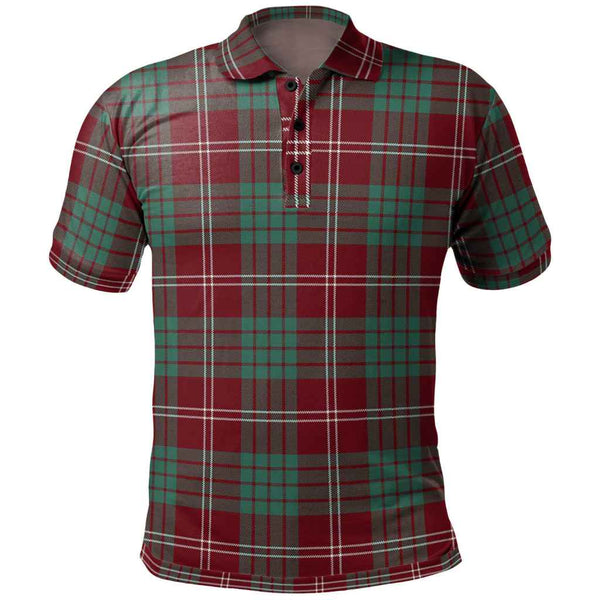 Scottish Crawford Modern Clan Tartan Polo Shirt Front Side Tartan Plaid