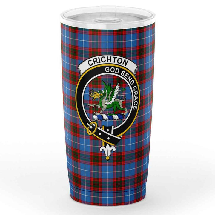 Scottish Crichton Clan Crest Tartan Insulated Tumbler Tartan Plaid 1