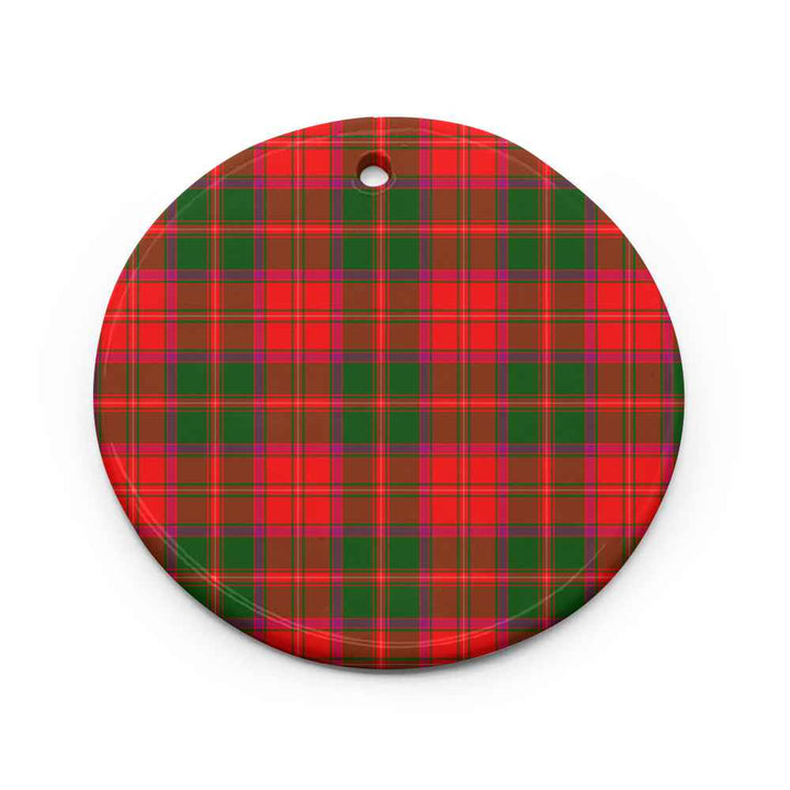 Scottish Crief District Clan Tartan Ceramic Ornament Circle Shape Tartan Plaid
