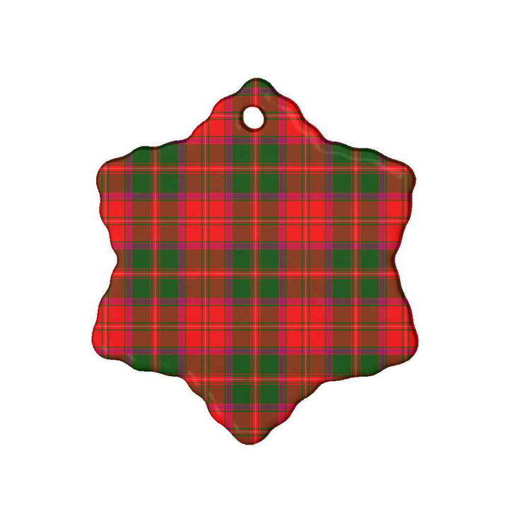 Scottish Crief District Clan Tartan Ceramic Ornament Snow Flake Shape Tartan Plaid