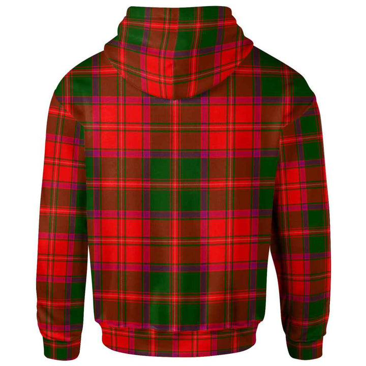 Scottish Crief District Clan Tartan Hoodie Back Side Tartan Plaid