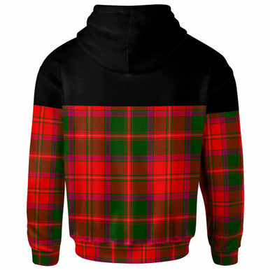 Scottish Crief District Clan Tartan Hoodie - Horizontal Style Back Side Tartan Plaid