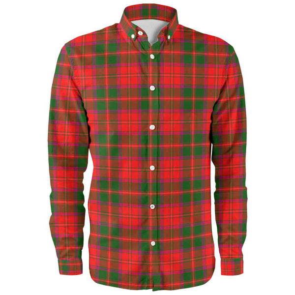 Scottish Crief District Clan Tartan Long Sleeve Shirt Front Side Tartan Plaid