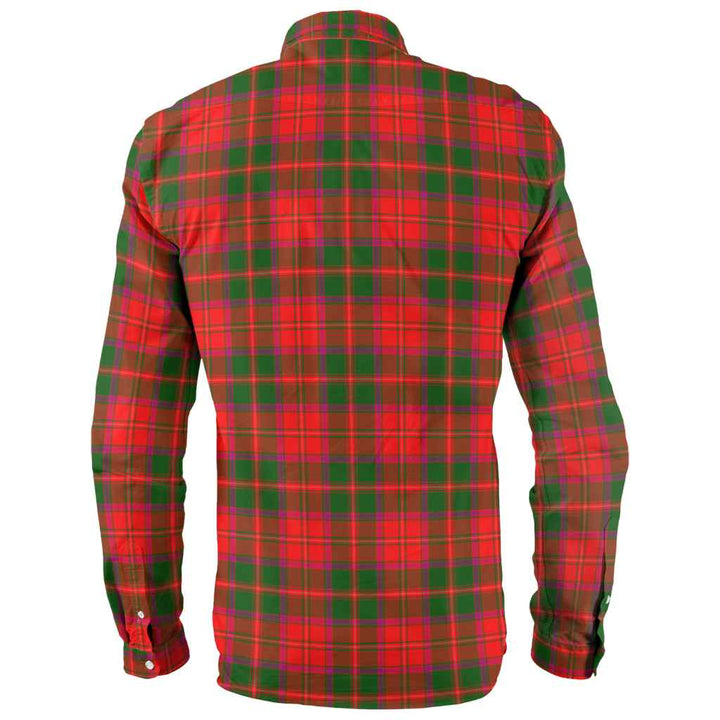 Scottish Crief District Clan Tartan Long Sleeve Shirt Back Side Tartan Plaid